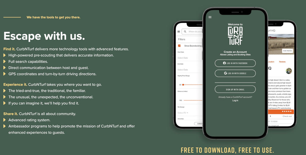 Make Cash With Your Land - CurbNTurf App
