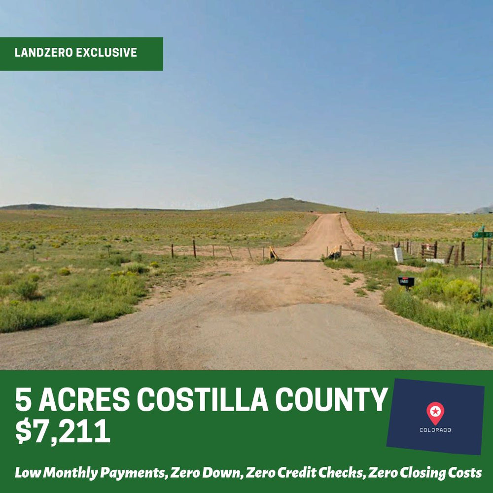 
                  
                    5  Acres in Costilla County $7,211
                  
                